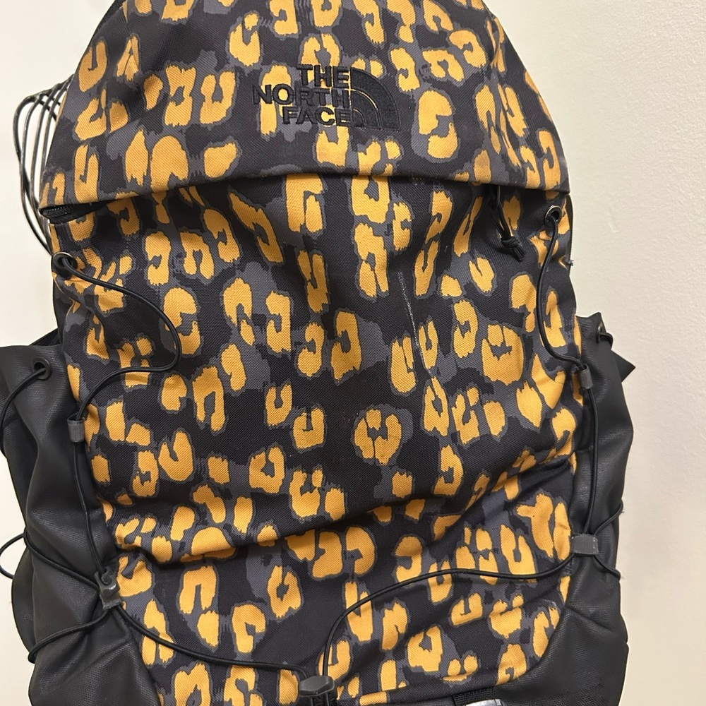 The North Face Borealis Yellow, Black and Grey Leopard Snow Leopard Backpack